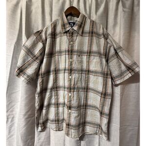 NWT Men's Koni Jean Co. Multi Color Plaid  Button Down Short Sleeve Shirt  XL